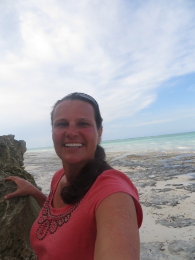 Walking along the beach