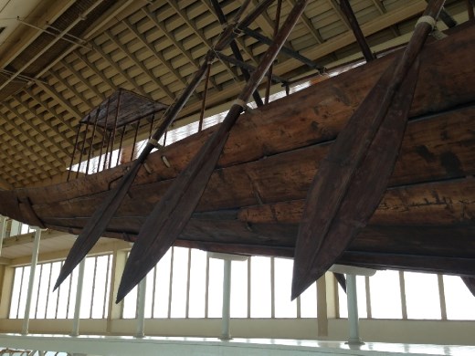 The Khufu ship is an intact full-size vessel that was sealed into a pit at the foot of the Great Pyramid around 2500 BC. Amazing!