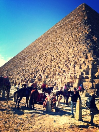 Pyramid of Khufu (a.k.a. The Great Pyramid of Giza) built for King Cheops.