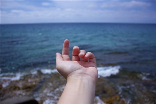 And then, I arrived there. The top of the mountain.

The see was great, the colour were so intense… and, for some minute, I thought the sea was calling me… so I reached out my hand, and I swear, I really felt part of it.


That's my story.