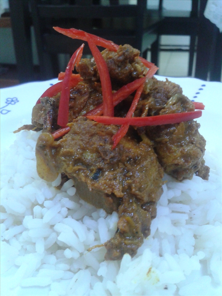 Rendang with Steamed Rice 