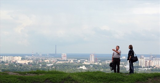 Ukraine, Kiev, eve of independence day