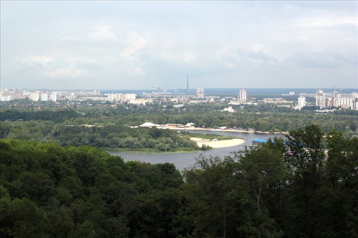 Ukraine, Kiev, the river dnipro, eve of independence day