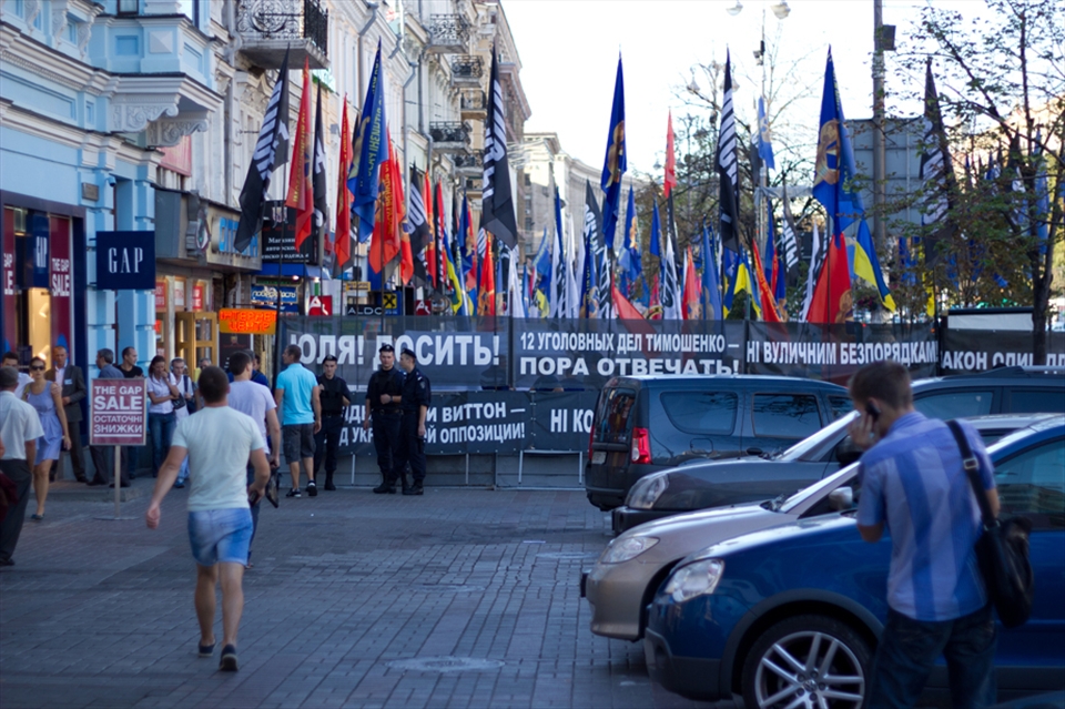 Ukraine, Kiev, protest for and against Yulia Tymoshenko sentence, 23.08.2011