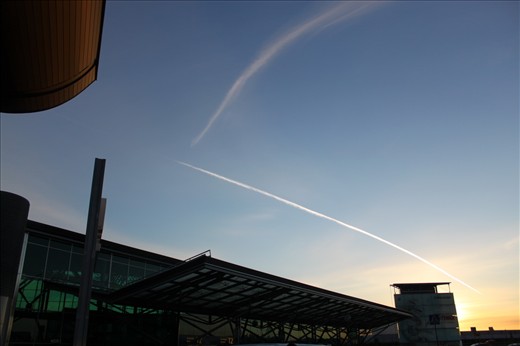 first time landing in the airport, the air was so cold with exciteed feeling