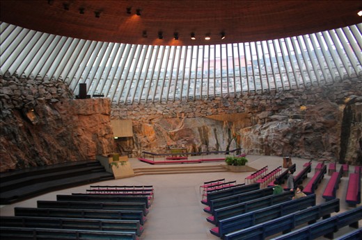 one of the famous place in helsinki, that is rock church