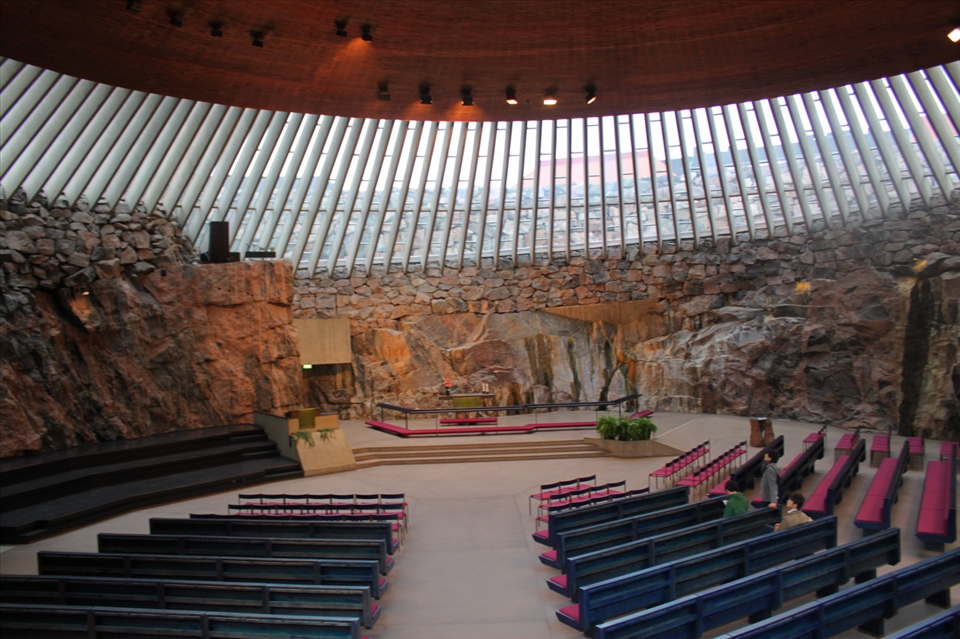 one of the famous place in helsinki, that is rock church