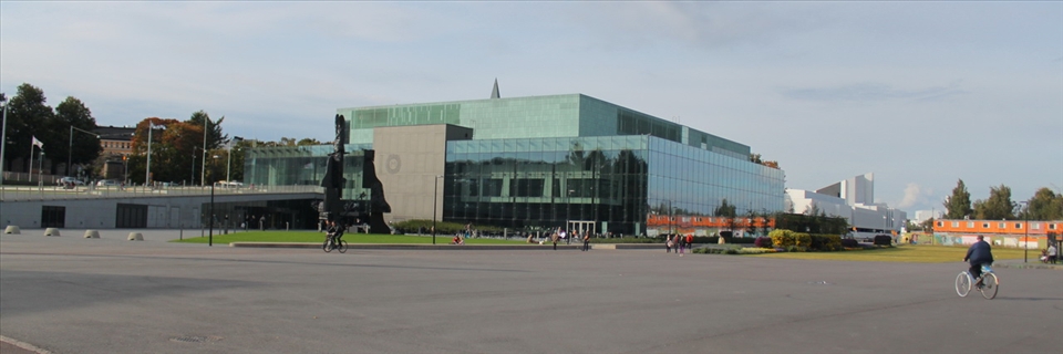 helsinki music center from behind, place where music rules in helsinki