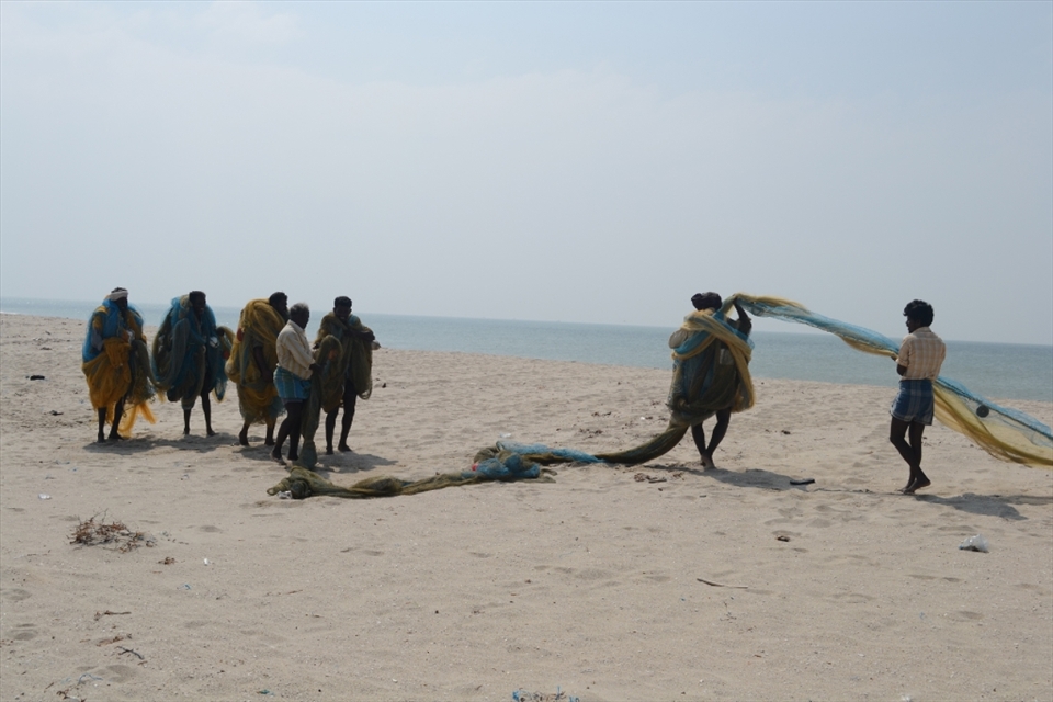 fisherman to prepare to travel our life with fishing net...
