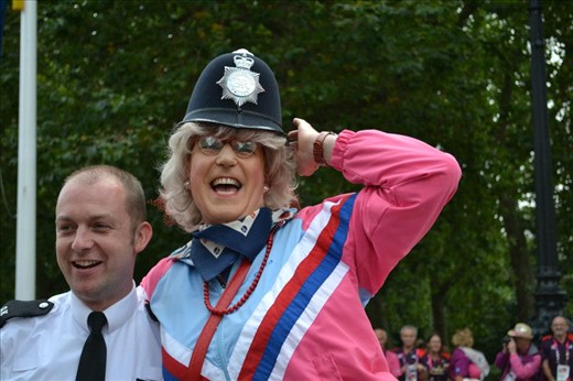 Cross-dressing performances at The Athelete's Parade, Westminster, London.