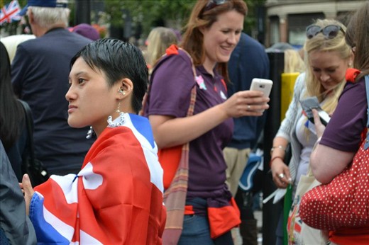 A world coming together: Olympics celebrations, Central London.	