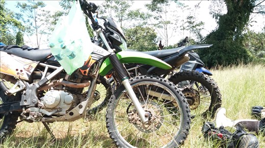 My first time riding a bike properly and it had to be during dirt biking!