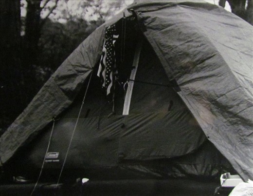  This is a tent someone calls home in Camden NJ. He does what he has to do to survive. 