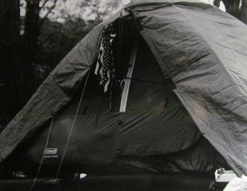  This is a tent someone calls home in Camden NJ. He does what he has to do to survive. 