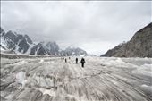 Trekking across black ice on the biafo glacier on route to Hisper La Pass. : by nadirtoosy, Views[997]