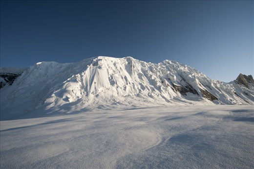 Near the pass all one can see for miles is pure white powder.