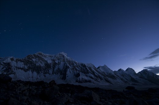 Waiting outside the tent in the middle of the night the temperature was about -8