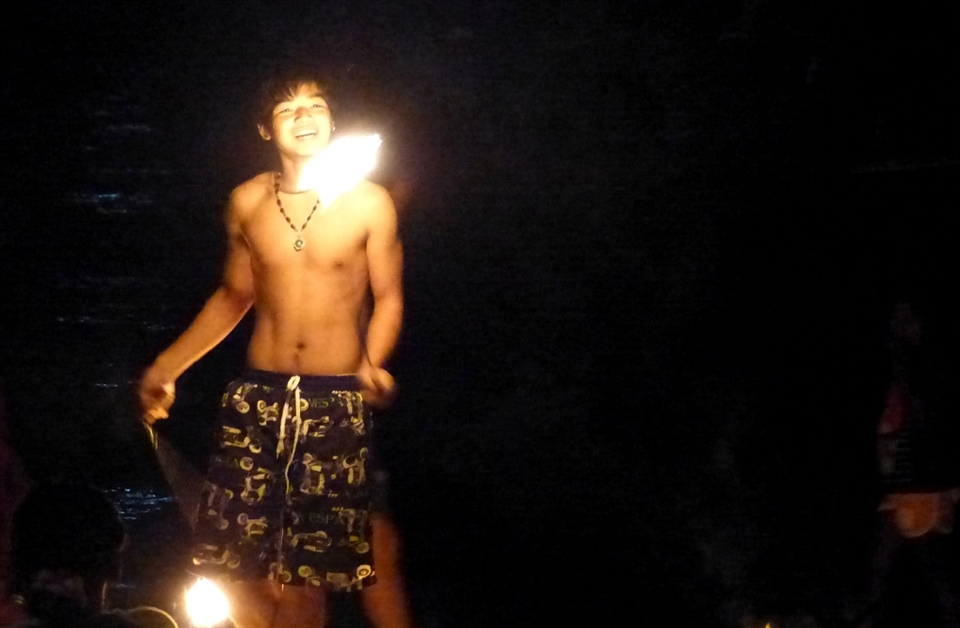 Koh Lipe smiles. Its always refreshing, and invigorating. Beach time fire pois, with a smile.