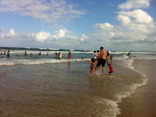 Swimming between the flags