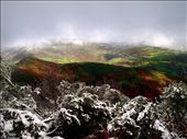 O Cebreiro: Fighting through snow to the purple hills, and breakfast, below: by naomicollett, Views[303]
