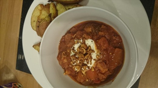 This time I served it with some wedges! Use them to soak up the sauce!