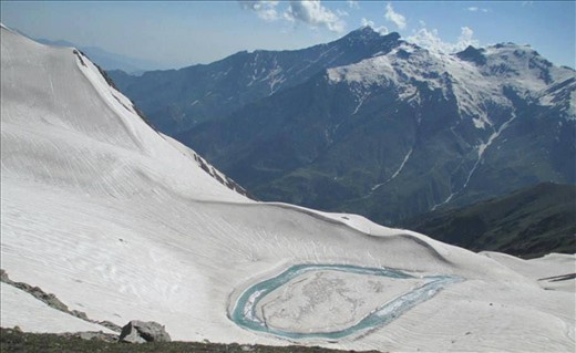 Anso jheel (tear Lake) Beautiful tear shape Lake on the top of mountain  
