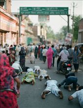 People performing service to Krishna at sacred Govardhan Hill.: by nastyapril, Views[955]