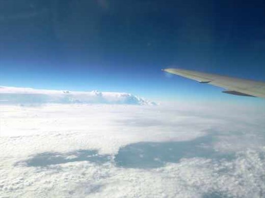 flying in the clouds