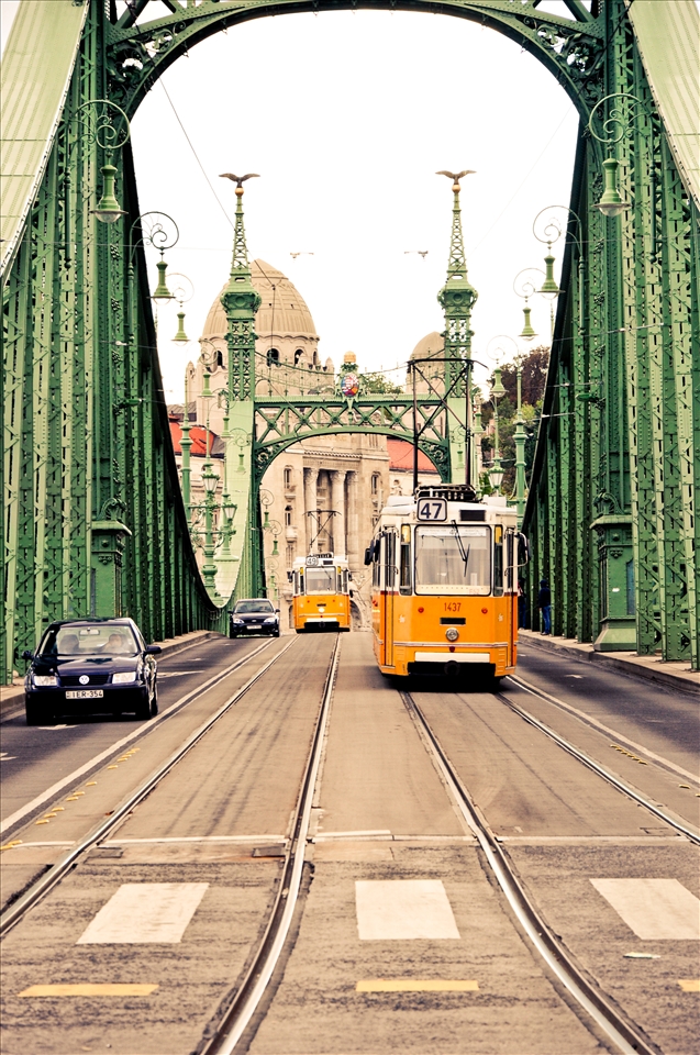 The old and the new - Liberty Bridge