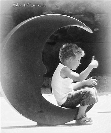 Moon boy in Barcelona