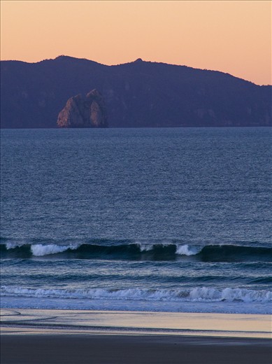 Distant islands captures the last of the dwindling sun.