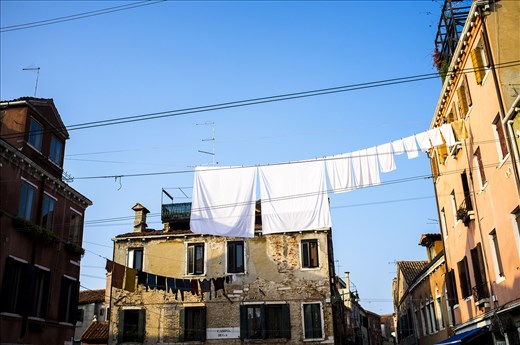 Washing clothes in Venice, necessity for some, attraction for others.