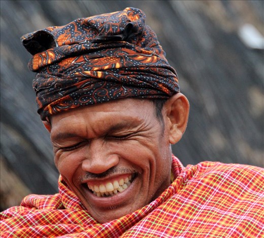 A Wae Rebo man trying hard not to break into a smile.