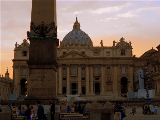 St. Peter's Basilica at sunset