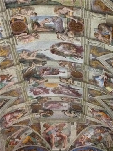 The ceiling of the Sistine Chapel