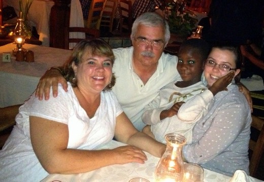 Our celebratory dinner after receiving Mary's visa and being told we could finally go home!!!