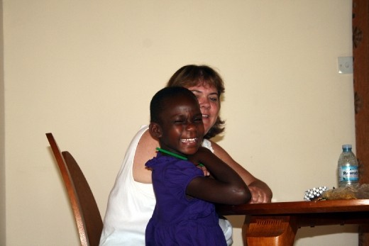 Goofing off while doing school work...