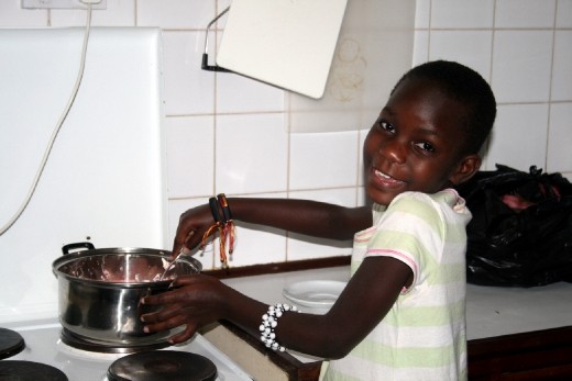 Making rice krispy treats :)