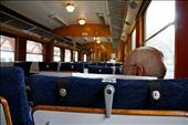 On the local train into the city, families, businessmen, and the rare tourist pay little notice to the beautifully polished wood and royal blue seats. : by neonbird, Views[399]