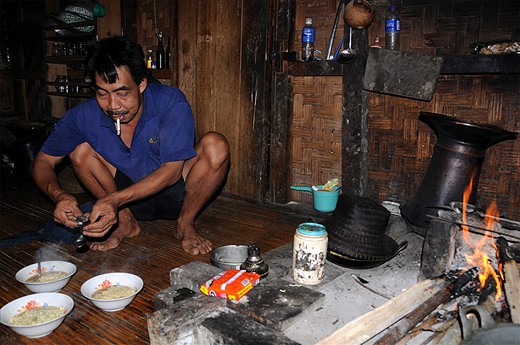 My Badui host preparing our super.