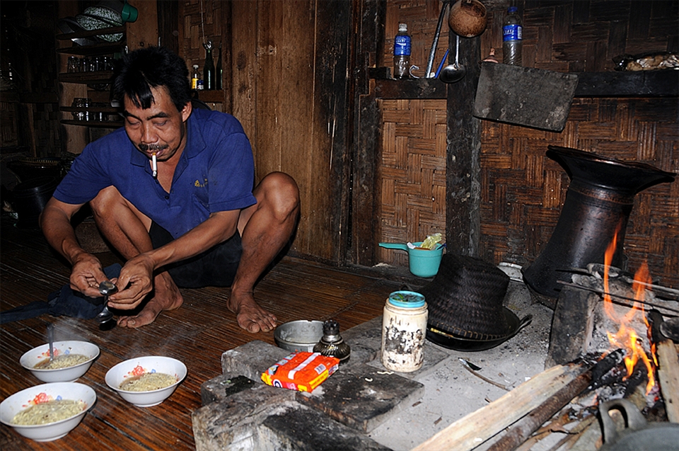 My Badui host preparing our super.