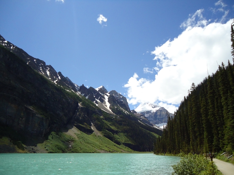 My first day in Lake Louise.I was amazed with that view.