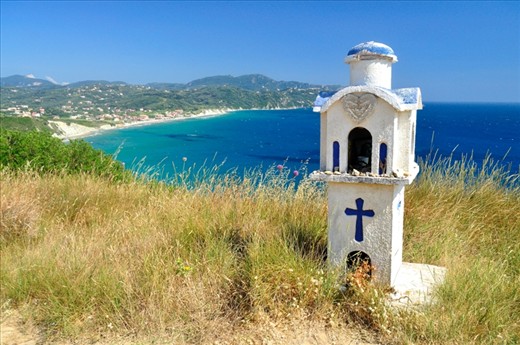 They say that the Greeks are very religious. Corfu has many churches and small chapels like this – build on the Arillas port. At this place you can enjoy the peace and solitude of the lovely scenery.