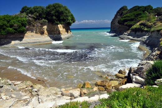 Canal d'Amour in the north Corfu is worthwhile visiting. The sea has formed beautiful shapes in the clay rocks. For sure, they give the surrounding area of the village Sidari a very personal touch.