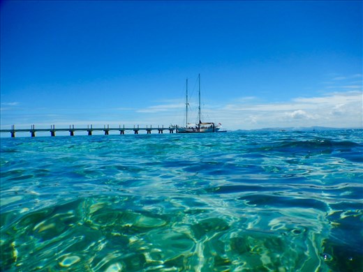 Crystal clear waters of Tivua Island