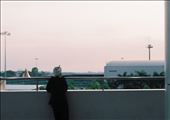 An old man at the airport watching sunset, by 35mm film: by ngatran, Views[714]