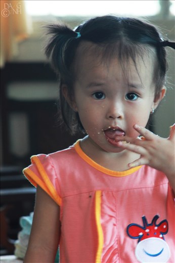 A little girl in town