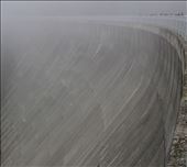 Students lined along the edge of the dam holding back Lago di Ceresole.: by nicholas_woelfel, Views[299]