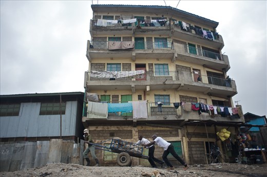 The volunteers of Manygro, an organization based in the Mathare slum in Nairobi