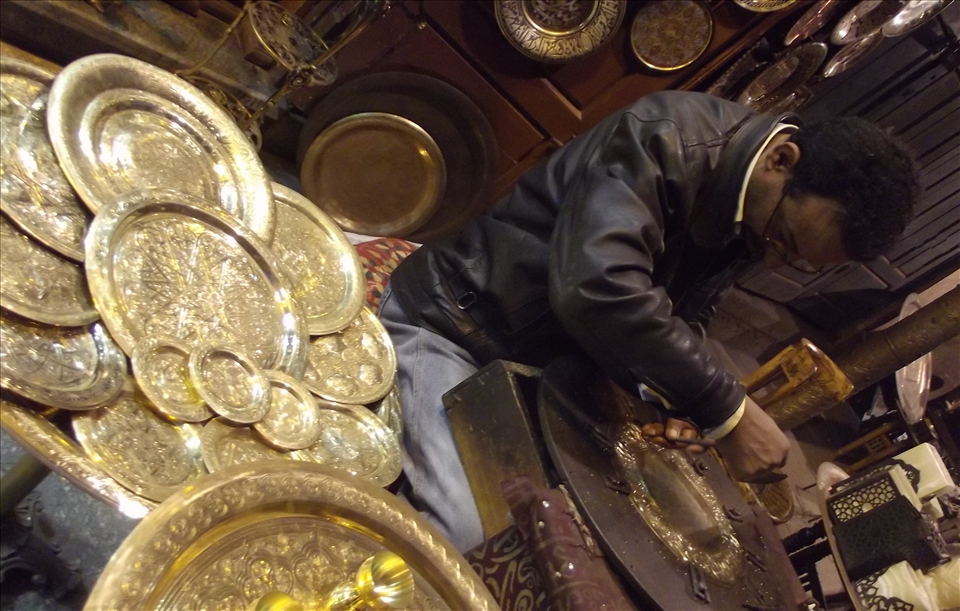 1.khan elkhalily the authentic place for hand made bras and silverware but within its vicinity are other people and working hands that are overlooked